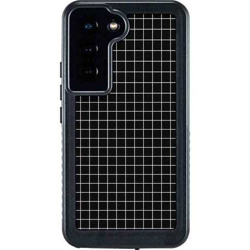 Black Grid Galaxy S24 Waterproof Case
